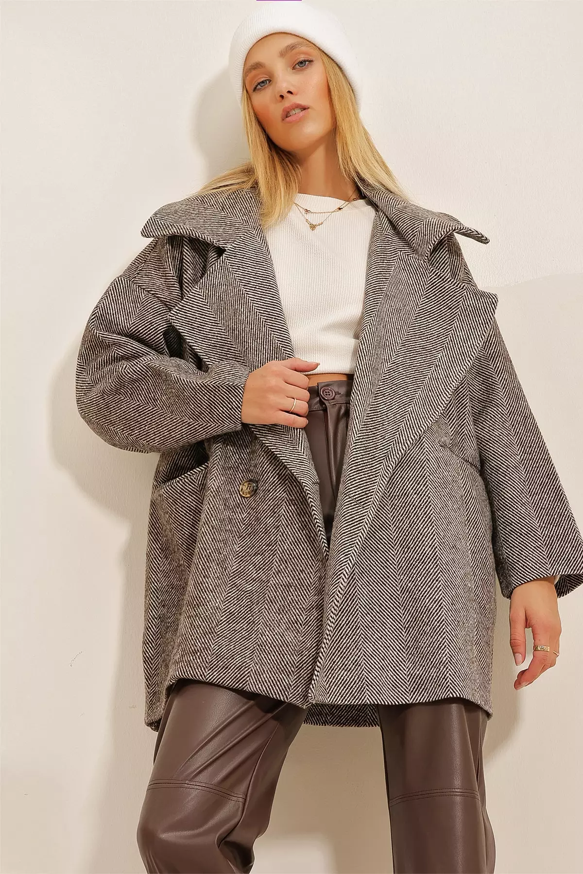 Alacati Herringbone Coat