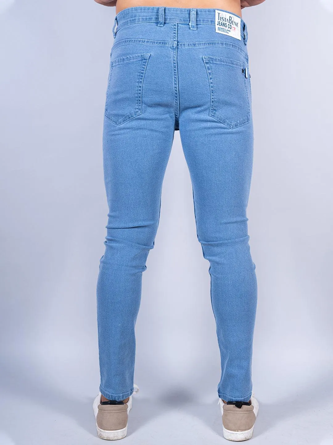 Blue Skinny Ankle Mens Jeans