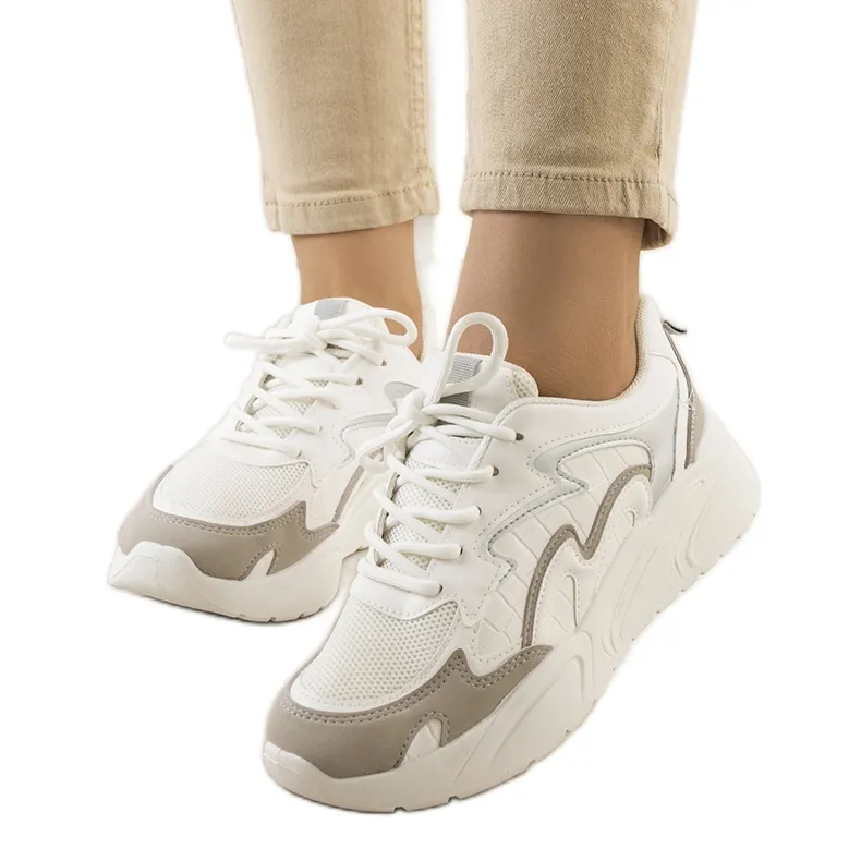 Brito white sneakers grey