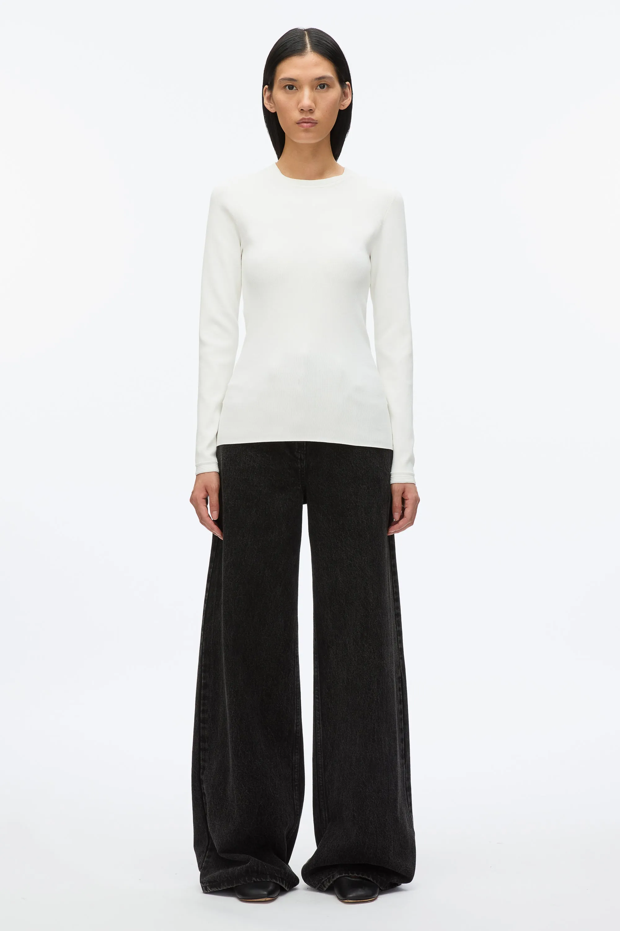 Compact Rib Long Sleeve Tee