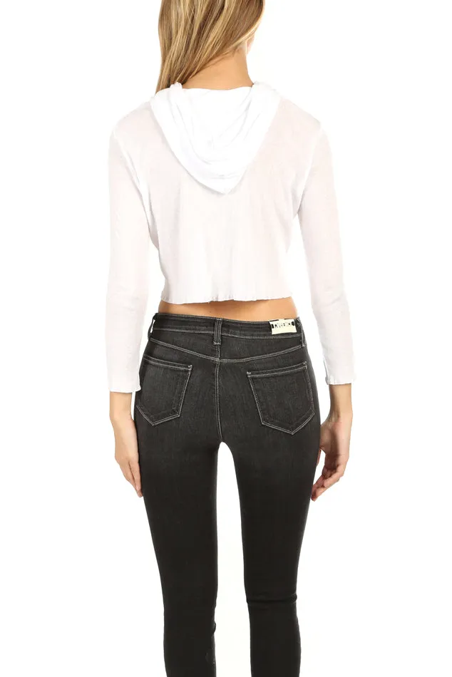Cropped Hoodie White