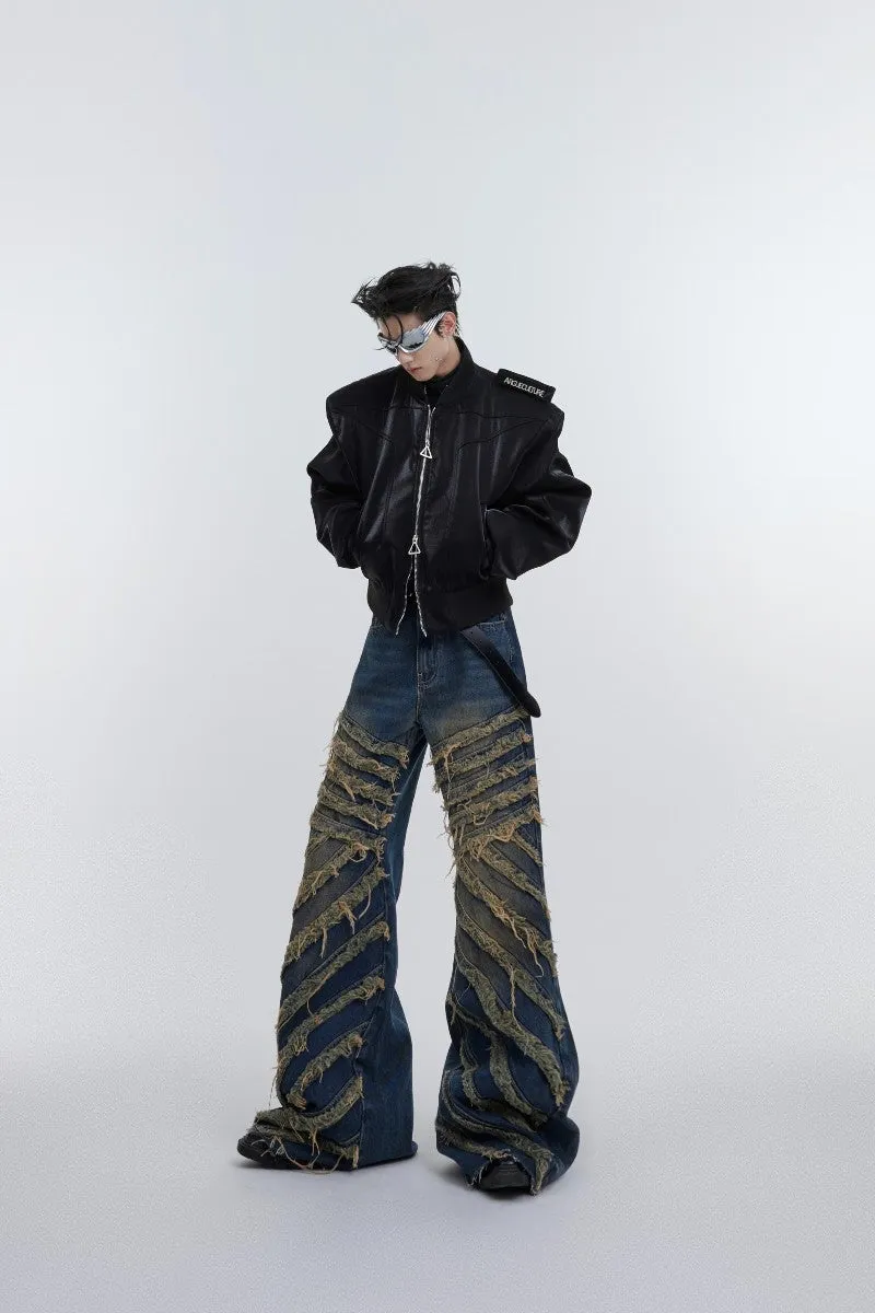 Destroyed Flared Jeans