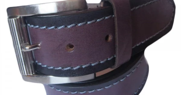Dual Color Leather Belt