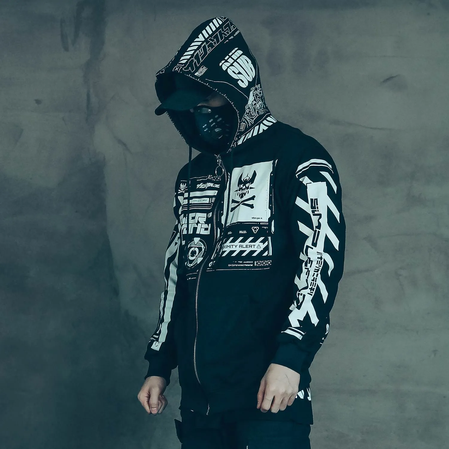 Graphic Techwear Coat