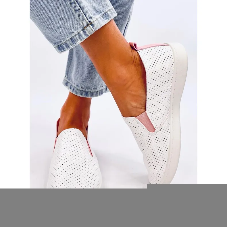 Jousse WHITE/PINK slip-on sneakers