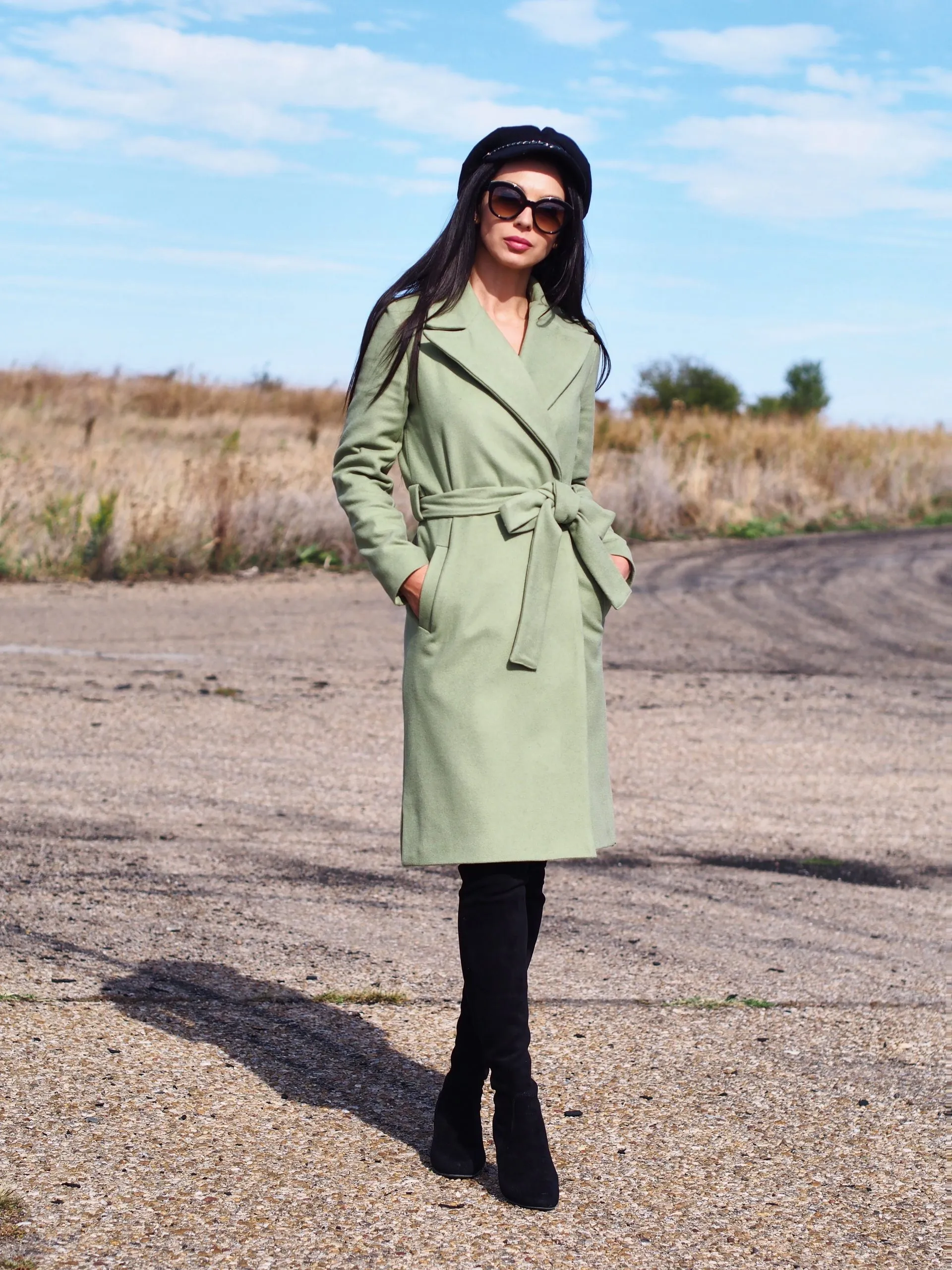 Long Wool coat women,Long cashmere coat,women wool coat, wool coat,Green cashmere coat,plus size wool coat,maxi coat,winter coat