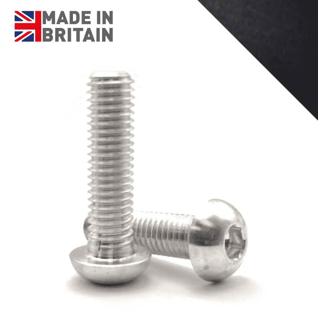 M5 x 25mm Socket Button Head Screws (ISO 7380) - Aluminium 7075 Anodised Black