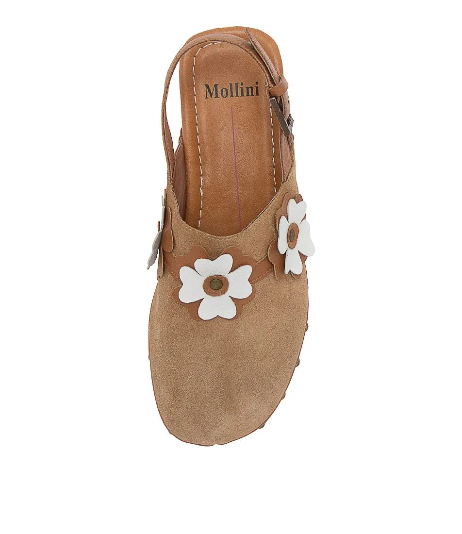 MOLLINI Hipsta Camel Leather Slip Ons