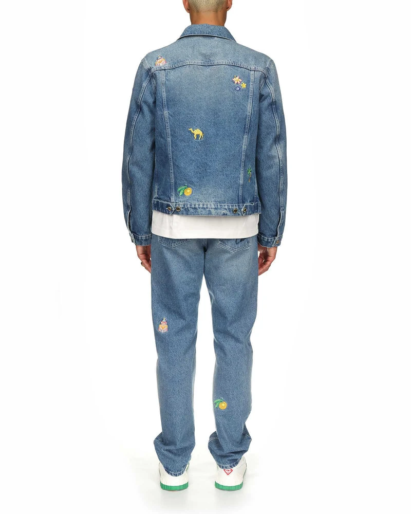 --Motif Denim Jacket-