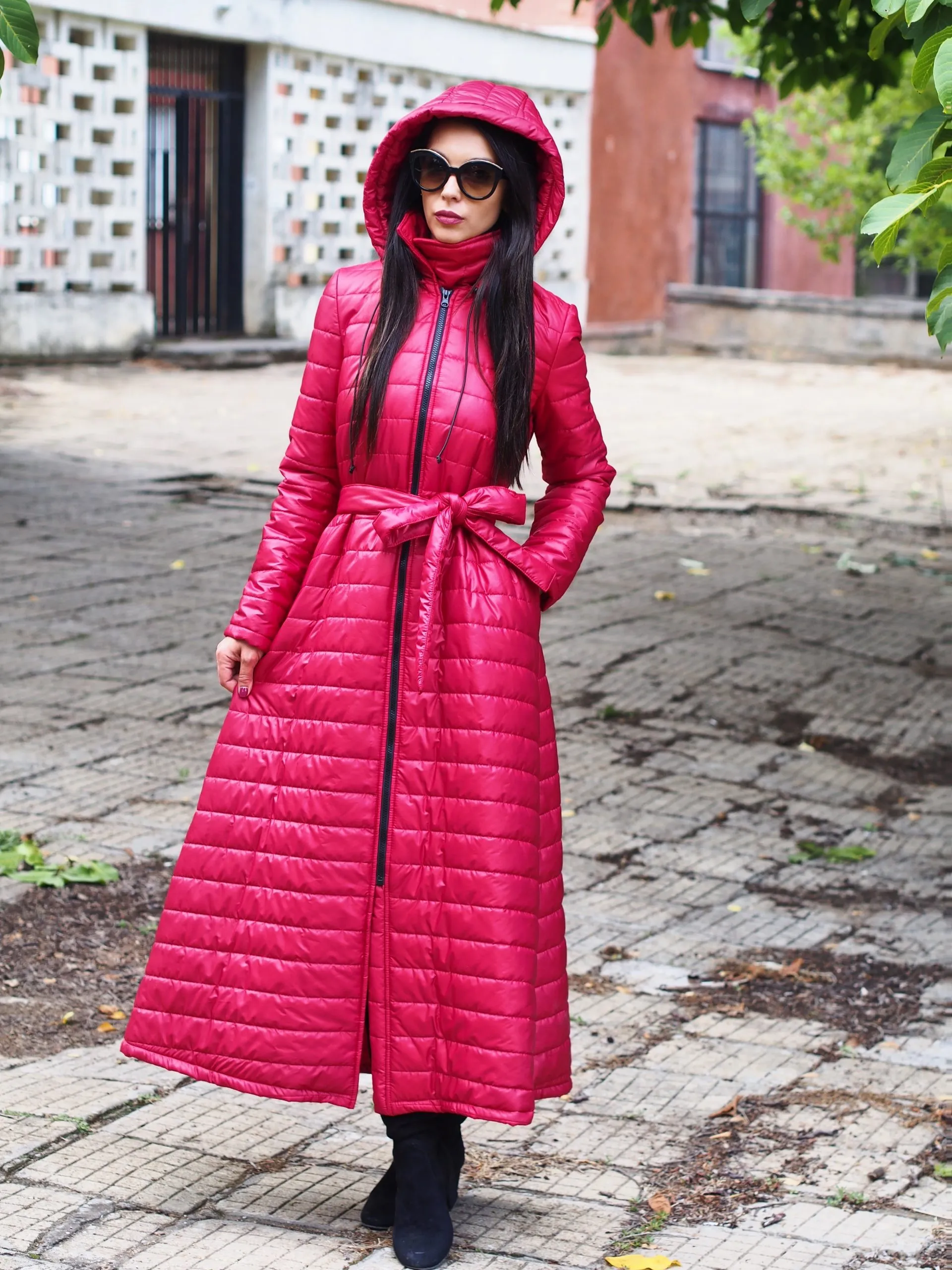 Red Long coat Women,Winter coat ,Women winter coat,Long quilted coat,Long qulted jacket ,Women quilted coat,Long winter coat,Bla