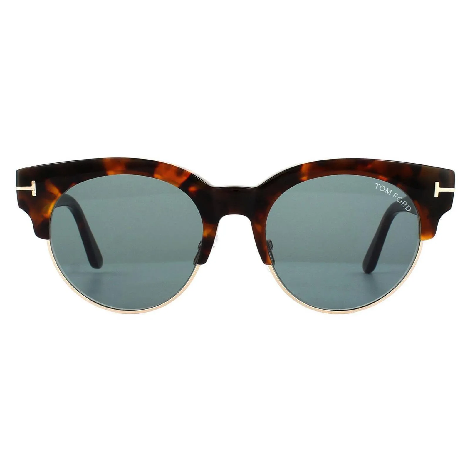 Sunglasses | Round Havana Blue Sunglasses | Tom Ford
