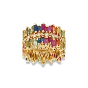 Suzanne Kalan Triple Row Sapphire Eternity Band