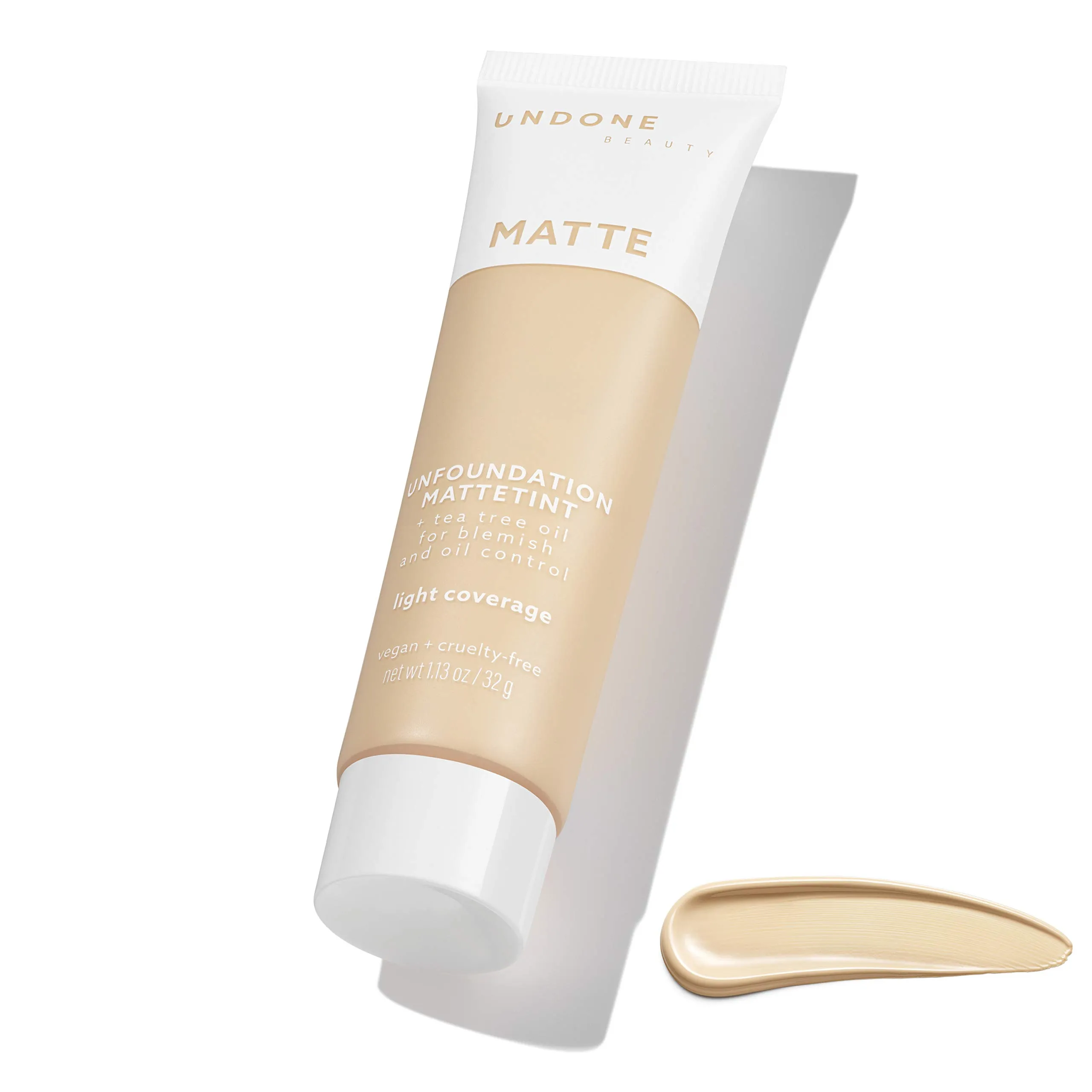 Undone Beauty Unfoundation Light Coverage Matte Foundation with Lightweight Formula for Even Skin Tone and Natural Looking Finis
