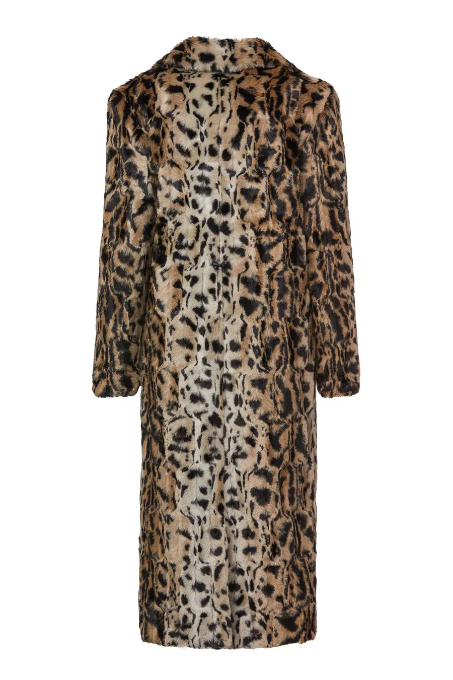 UNREAL FUR Womens The Long Song Coat - Light Leopard