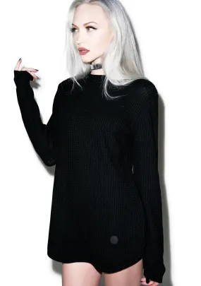 Waffle Zip Sweater-