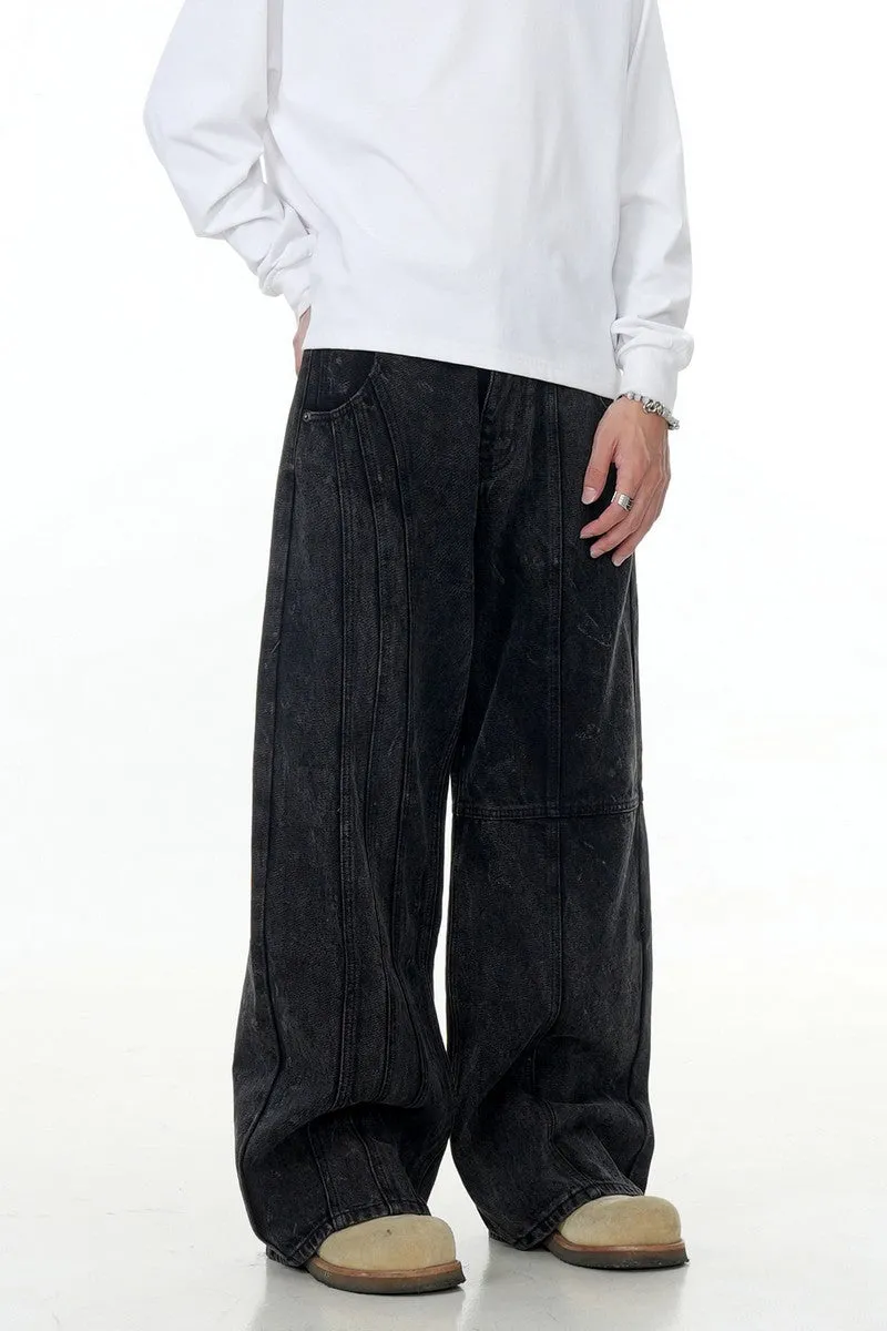 Washed Pocket Work Jeans