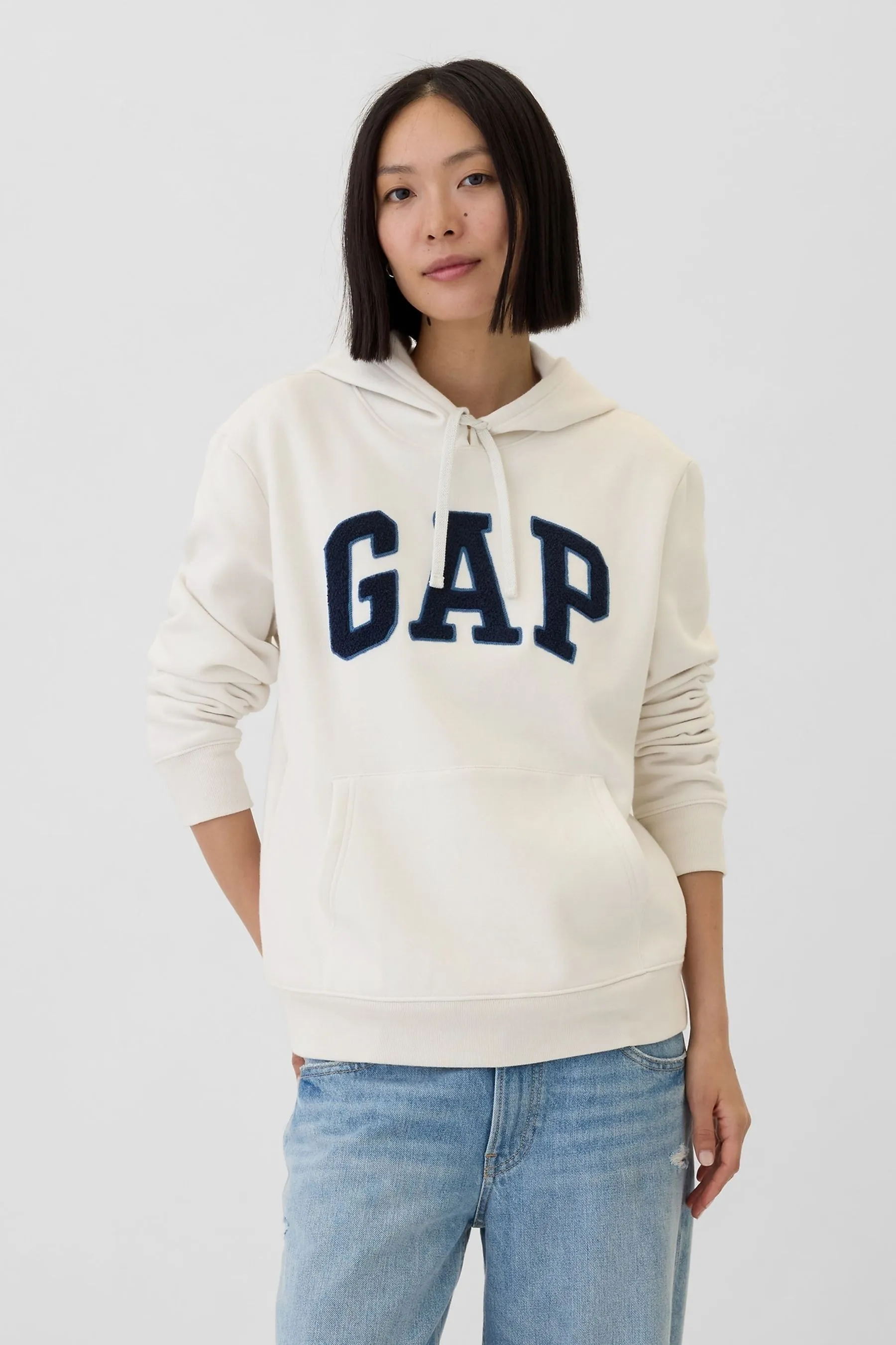 White Logo Hoodie