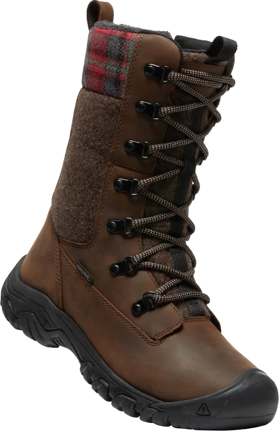 Women's Greta Tall Boot Wp - Brown/red Plaid - 6